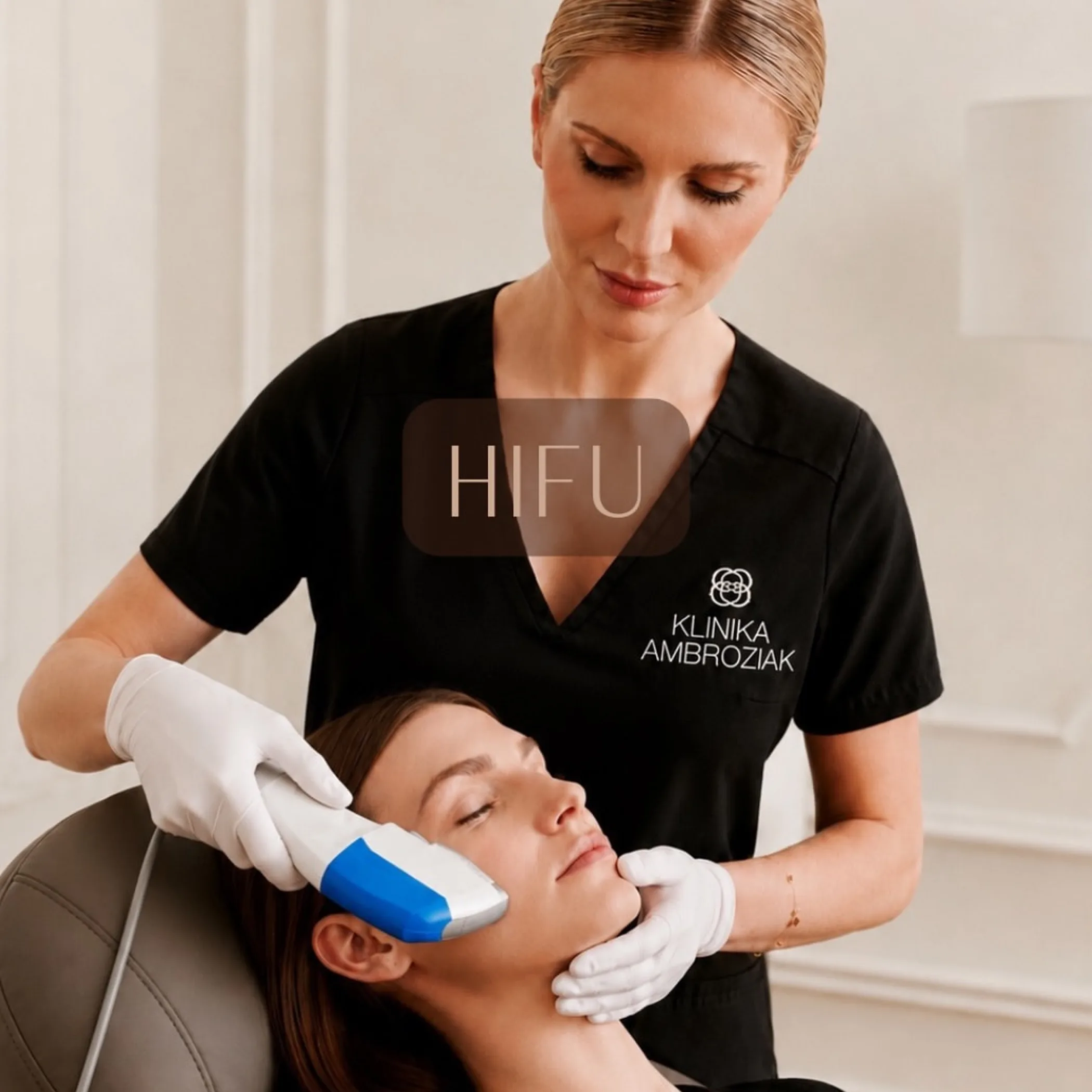 hifu facial treatment on face
