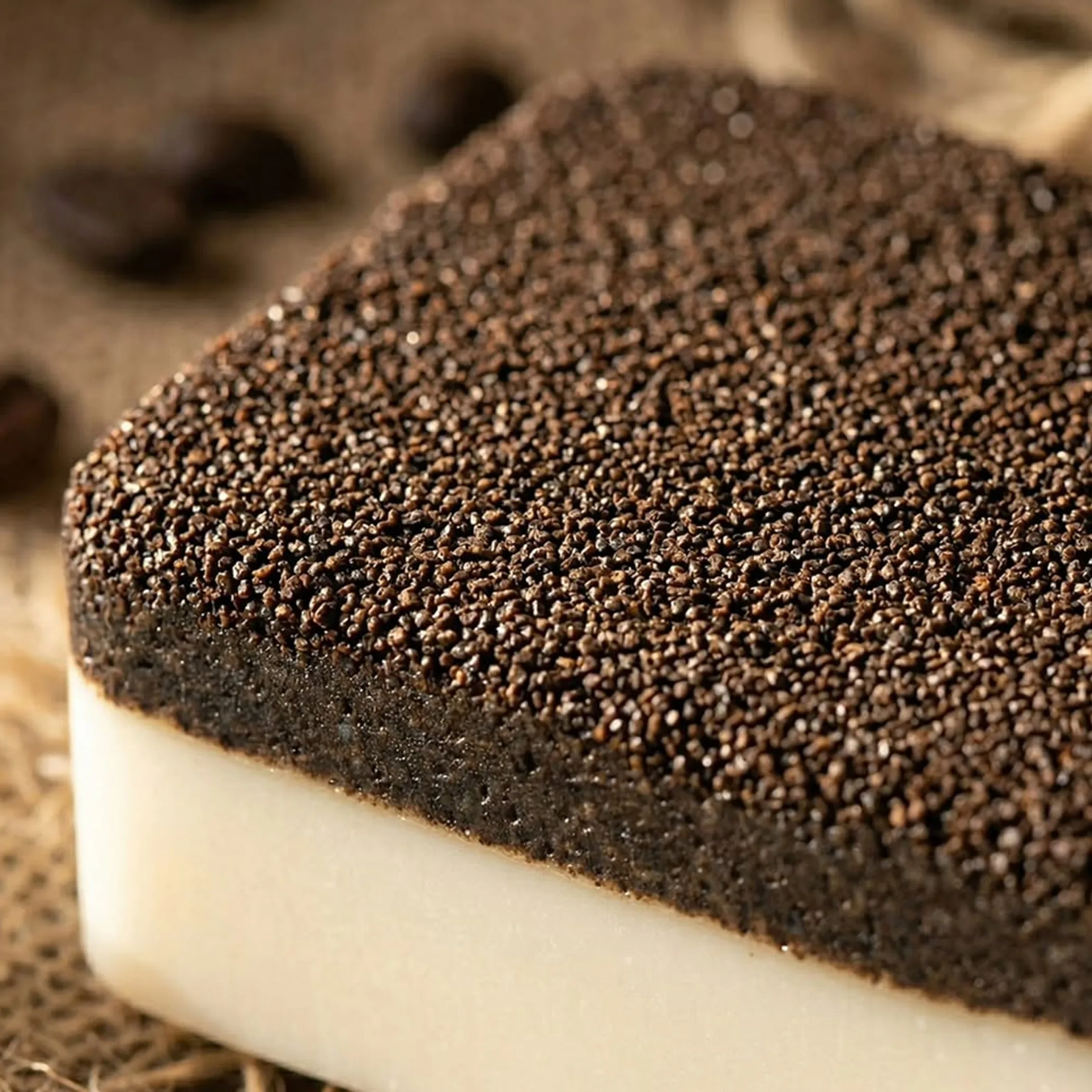 coffee ground exfoliating soap